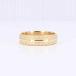 Load image into Gallery viewer, Scalloped Hand Engraved Band in 14K Yellow Gold, 6mm - Kizer Cummings Jewelers