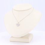 Load image into Gallery viewer, Engravable Heart Pendant in White Gold