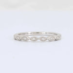 Load image into Gallery viewer, Faux Marquise Diamond Bubble Band, 0.04cttw in 14K White Gold - Kizer Cummings Jewelers