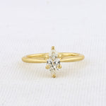 Load image into Gallery viewer, Kalina Petite Ring with 0.50ct Marquise Diamond in Yellow Gold

