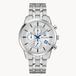 Load image into Gallery viewer, Bulova Sutton- White Metal w/Blue Features Round Face w/ White Metal Casing and Band