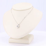 Load image into Gallery viewer, Rose Cut Diamond Solitaire Pendant, 0.53ct in 14K White Gold, 18 inch Chain - Kizer Cummings Jewelers