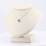 Load image into Gallery viewer, London Blue Topaz Quatrefoil Pendant in White Gold