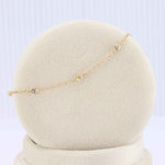 Load image into Gallery viewer, Bezel Set Diamond Stations Chain Bracelet, 0.08cttw Diamonds in 14K Yellow Gold, 7 inch