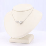 Load image into Gallery viewer, Round Diamond Pendant With Freeform Diamond Trim in White Gold