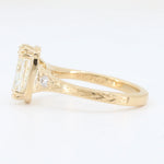 Load image into Gallery viewer, Hand Engraved Diamond Engagement Ring, 2.00ct K VS2 Elongated Cushion Cut with 0.07cttw Round Trim in 14K Yellow Gold - Kizer Cummings Jewelers