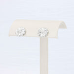 Load image into Gallery viewer, Flower Stud Earrings in Sterling Silver with 14K White Gold Posts - Kizer Cummings Jewelers