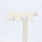 Load image into Gallery viewer, Flower Stud Earrings in Sterling Silver with 14K White Gold Posts