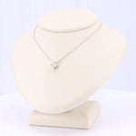 Load image into Gallery viewer, Elegant silver necklace featuring a sparkling cubic zirconia pendant on a delicate chain. Perfect for any occasion.