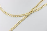 Load image into Gallery viewer, Flat Cuban Chain Necklace, 3.1mm in 14K Yellow Gold, 24 inch