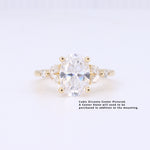 Load image into Gallery viewer, SEMI-MOUNT Floral Diamond Engagement Ring in Yellow Gold