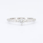 Load image into Gallery viewer, Diamond Solitaire Floral Ring, 0.29ct in 14K White Gold