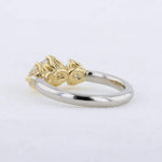 Load image into Gallery viewer, Gold and silver crown ring with diamonds, featuring a unique twisted design and intricate detailing.