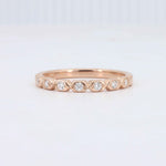 Load image into Gallery viewer, Geometric Diamond Band, 0.14cttw in 14K Rose Gold - Kizer Cummings Jewelers