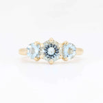 Load image into Gallery viewer, Aquamarine Ring, 1.09ct Aquamarine with 0.90cttw Aquamarine in 14KT Yellow Gold - Kizer Cummings Jewelers