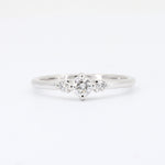 Load image into Gallery viewer, Three Stone Diamond Ring, 0.20cttw in 14K White Gold