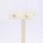 Load image into Gallery viewer, Knot Stud Earrings in 14K White Gold, 7mm - Kizer Cummings Jewelers