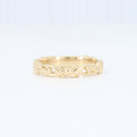 Load image into Gallery viewer, Elegant gold vintage-style ring with intricate floral carvings, perfect for any occasion.