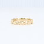 Load image into Gallery viewer, Open Floral Band in Yellow Gold