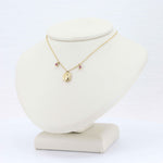 Load image into Gallery viewer, Rose Pendant with Garnet Charm Accents, 0.10cttw in 14K Yellow Gold, 18 inch Chain - Kizer Cummings Jewelers