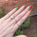 Load image into Gallery viewer, Diamond Triangle Station Band in White Gold