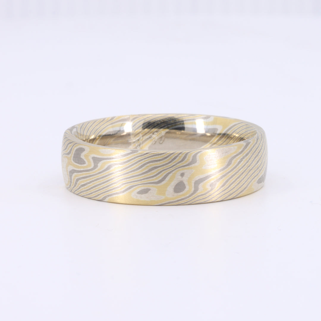 Mokume Gane Band in Mixed Metals