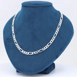 Load image into Gallery viewer, Elegant silver chain necklace on a blue velvet display, featuring a modern link design, perfect for any occasion.