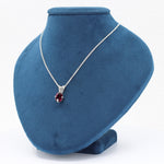 Load image into Gallery viewer, Rhodolite Garnet Pendant, 3.36ct Oval in Sterling Silver, 16–18 inch Chain