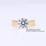 Load image into Gallery viewer, SEMI-MOUNT Hidden Halo and Wide Shank Diamond Engagement Ring in Yellow and White Gold