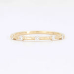Load image into Gallery viewer, Dot Dash Diamond Band, 0.10cttw in 14K Yellow Gold - Kizer Cummings Jewelers