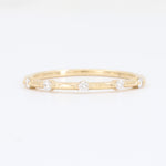 Load image into Gallery viewer, Dot Dash Diamond Band, 0.10cttw in 14K Yellow Gold