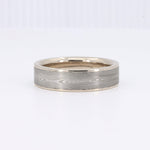 Load image into Gallery viewer, Stylish silver damascus steel ring with a smooth finish, perfect for modern men's jewelry.