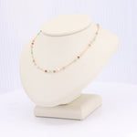 Load image into Gallery viewer, Mini Tourmaline Bead and Chain Necklace in Yellow Gold