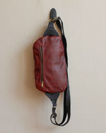 Load image into Gallery viewer, Textured Brown and Matte Black Leather Belt Bag - Kizer Cummings Jewelers