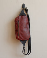 Load image into Gallery viewer, Textured Brown and Matte Black Leather Belt Bag