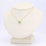 Load image into Gallery viewer, Emerald Quatrefoil Pendant, 0.27cttw in 14K Yellow Gold, 18 inch Chain - Kizer Cummings Jewelers