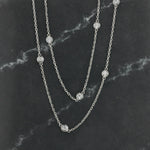 Load image into Gallery viewer, Diamonds By The Yard Necklace in White Gold