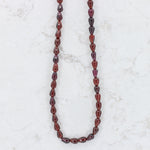 Load image into Gallery viewer, Idaho Clearwater Garnet Teardrop Bead Strand Necklace, 7x5mm Beads with Sterling Silver Clasp, 16–18"
