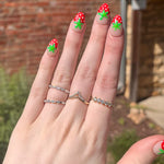 Load image into Gallery viewer, Double-Row Curved Diamond Ring in Yellow and White Gold