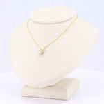 Load image into Gallery viewer, Diamond Quatrefoil Pendant, 0.25cttw in 14K Yellow Gold, 18 inch Chain