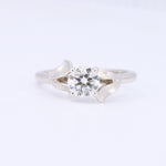 Load image into Gallery viewer, Hermes Solitaire Ring in White Gold