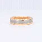 Load image into Gallery viewer, Arcturus Meteorite Ring with Rose Gold Rolled Edge
