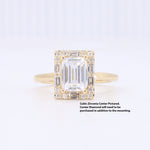 Load image into Gallery viewer, SEMI-MOUNT Frame Halo Engagement Ring in Yellow Gold