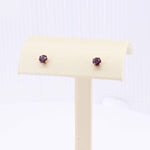 Load image into Gallery viewer, Grape Garnet Stud Earrings, 0.65cttw in 14K Yellow Gold - Kizer Cummings Jewelers