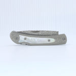 Load image into Gallery viewer, 3" Lockback Knife- Full Damascus Steel Knife w/Mother of Pearl inlay