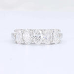 Load image into Gallery viewer, Lab-Grown Diamond Five Stone Oval Band, 2.00cttw Lab Grown Diamonds in 14K White Gold - Kizer Cummings Jewelers