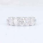 Load image into Gallery viewer, Lab-Grown Diamond Five Stone Oval Band, 2.00cttw Lab Grown Diamonds in 14K White Gold