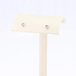 Load image into Gallery viewer, Aquamarine Stud Earrings with Press Fit Flat Backs, 0.20cttw in 14K Yellow Gold - Kizer Cummings Jewelers