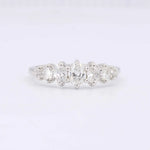 Load image into Gallery viewer, Graduated Oval & Round Diamond Ring, 0.75cttw in 14K White Gold - Kizer Cummings Jewelers