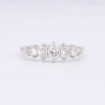 Load image into Gallery viewer, Seven Stone Graduated Oval Diamond Anniversary Band in White Gold